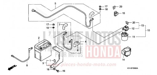 BATTERIE XR125L6 de 2006